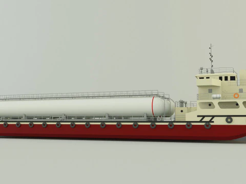 LPG Gas Carrier Ship 3D Model