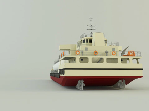 LPG Gas Carrier Ship 3D Model