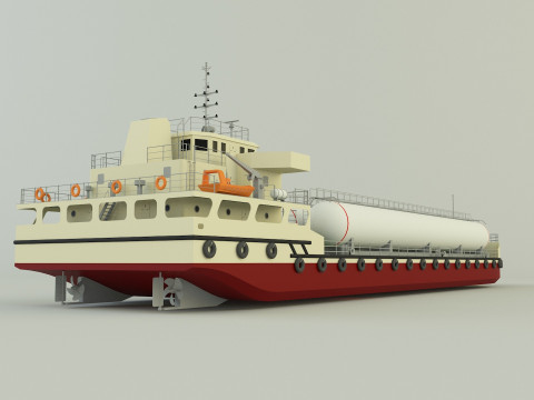 LPG Gas Carrier Ship Model 3D