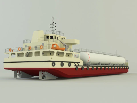 LPG Gas Carrier Ship 3D Model