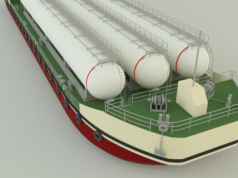 LPG Gas Carrier Ship Model 3D