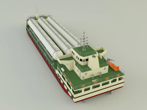 LPG Gas Carrier Ship 3D Model