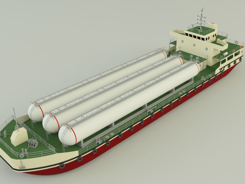 LPG Gas Carrier Ship Model 3D