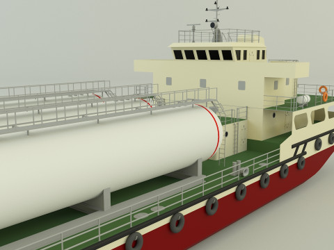 LPG Gas Carrier Ship Model 3D