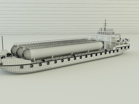 LPG Gas Carrier Ship Model 3D
