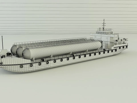 LPG Gas Carrier Ship 3D Model