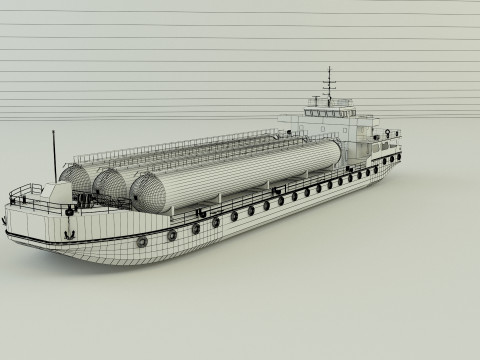 LPG Gas Carrier Ship Model 3D