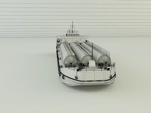 LPG Gas Carrier Ship 3D Model