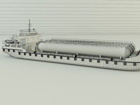 LPG Gas Carrier Ship Model 3D