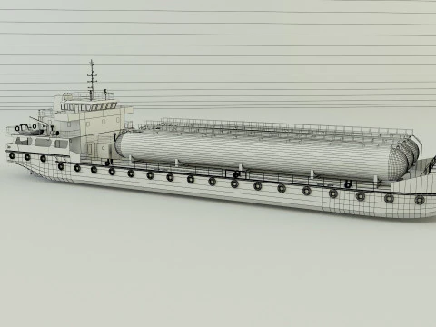 LPG Gas Carrier Ship 3D Model