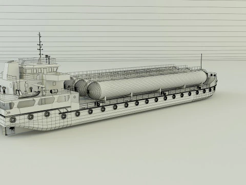 LPG Gas Carrier Ship 3D Model