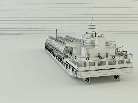 LPG Gas Carrier Ship 3D Model