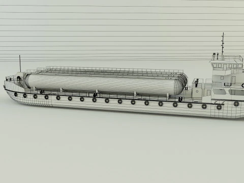 LPG Gas Carrier Ship 3D Model