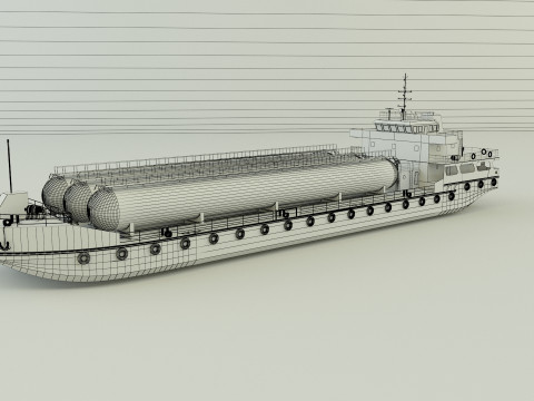 LPG Gas Carrier Ship Model 3D