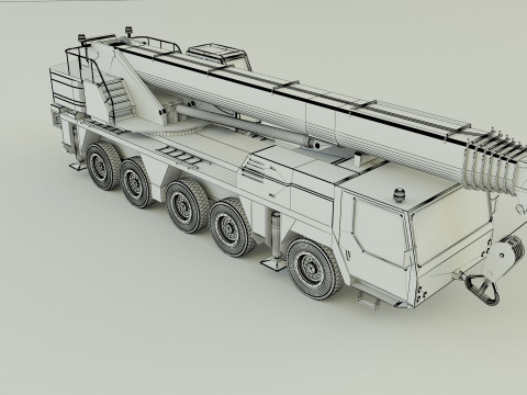 Camion grue LTM 1110 crane 3D Модель