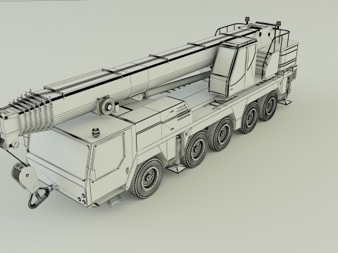Camion grue LTM 1110 crane 3D Модель