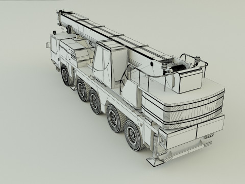 Camion grue LTM 1110 crane 3D Модель