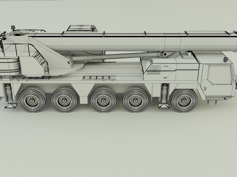 Camion grue LTM 1110 crane 3D Модель