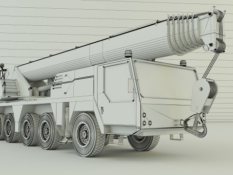 Camion grue LTM 1110 crane 3D Модель