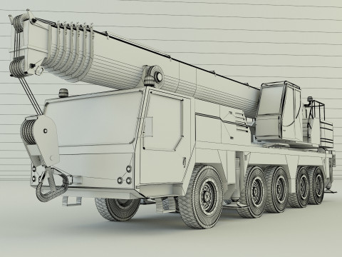 Camion grue LTM 1110 crane 3D Модель