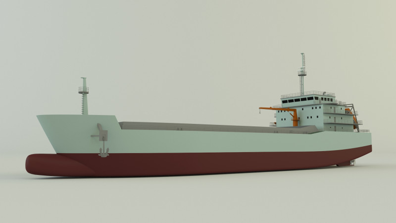 Dry cargo ship 3Dモデル .c4d .max .obj .3ds .fbx .stl .blend 