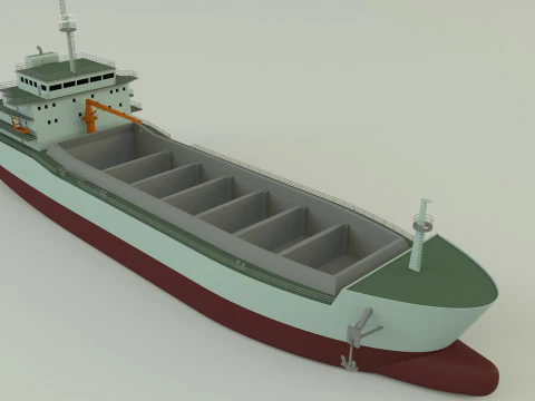 Dry cargo ship 3D Model