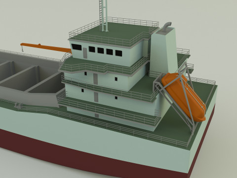 Dry cargo ship 3Dモデル