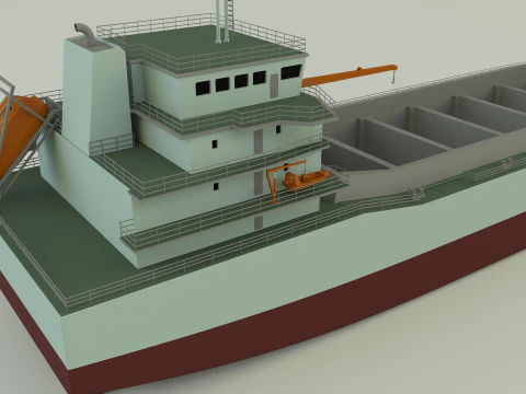 Dry cargo ship 3D Model
