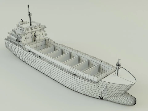 Dry cargo ship 3D Model