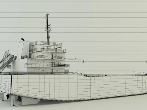 Dry cargo ship 3D Model
