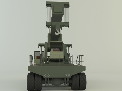 Wheel crane model 3D Модель