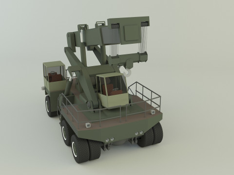 Wheel crane model 3D Модель
