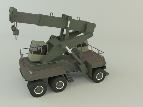 Wheel crane model 3D Модель