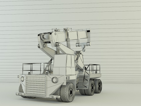 Wheel crane model 3D Модель