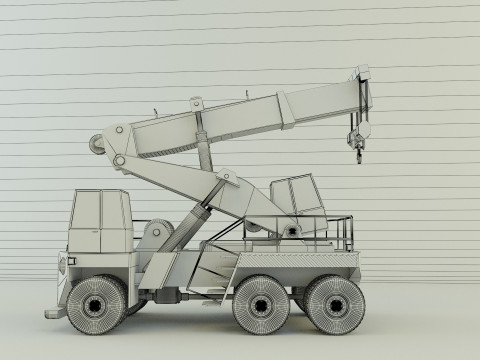 Wheel crane model 3D Модель