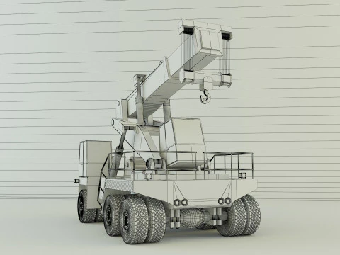 Wheel crane model 3D Model