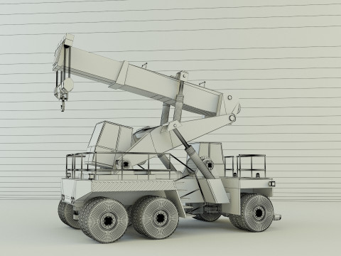 Wheel crane model 3D Модель