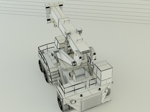 Wheel crane model 3D Модель