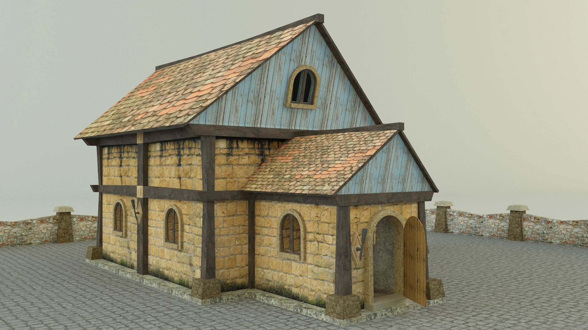 Medieval house model 3D Model .c4d .max .obj .3ds .fbx .stl .blend