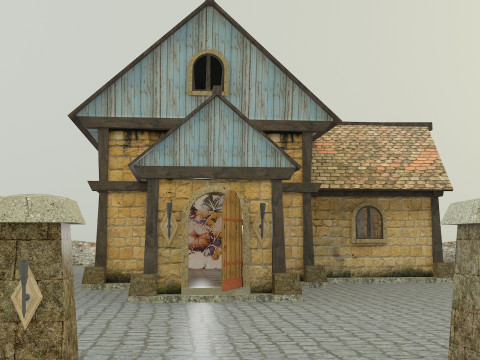 Medieval house model 3D मॉडल