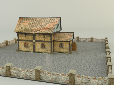 Medieval house model 3D मॉडल