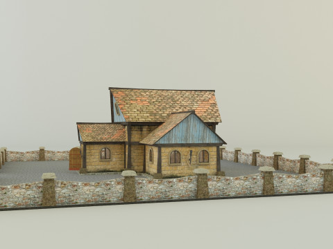 Medieval house model 3D मॉडल