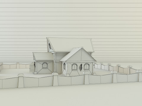 Medieval house model 3D मॉडल