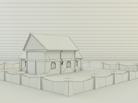 Medieval house model 3D मॉडल