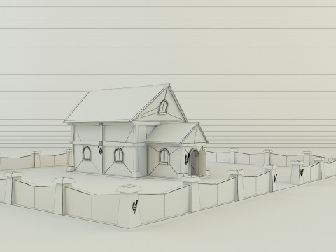Medieval house model 3D मॉडल