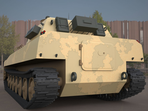 2s1 gvozdika 122mm Modello 3D