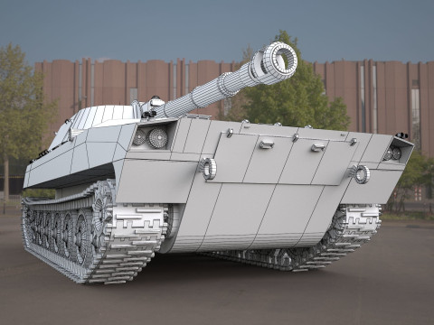 2s1 gvozdika 122mm Modello 3D