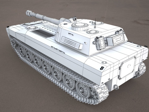 2s1 gvozdika 122mm Modello 3D