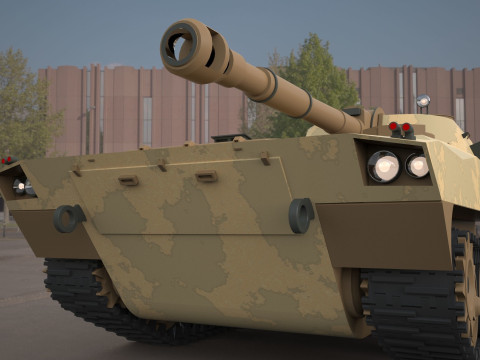 2s1 gvozdika 122mm Modello 3D