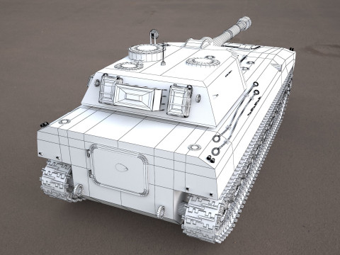 2s1 gvozdika 122mm Modello 3D
